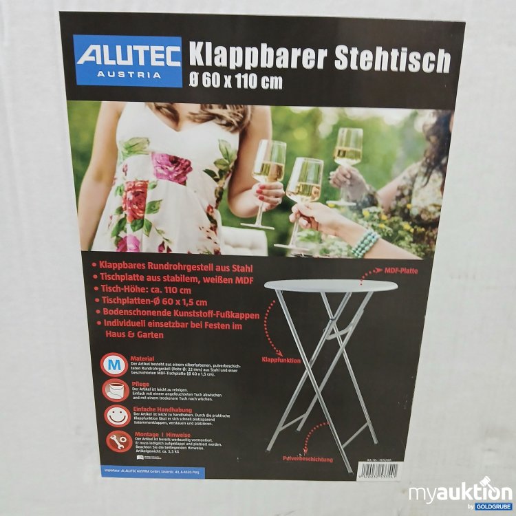 Artikel Nr. 799005: Alutech Klappbarer Stehtisch 60x110cm 