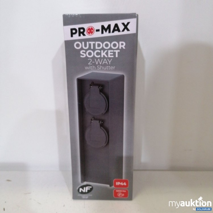 Artikel Nr. 424011: Pro-Max Outdoor Socket 2-Way IP44