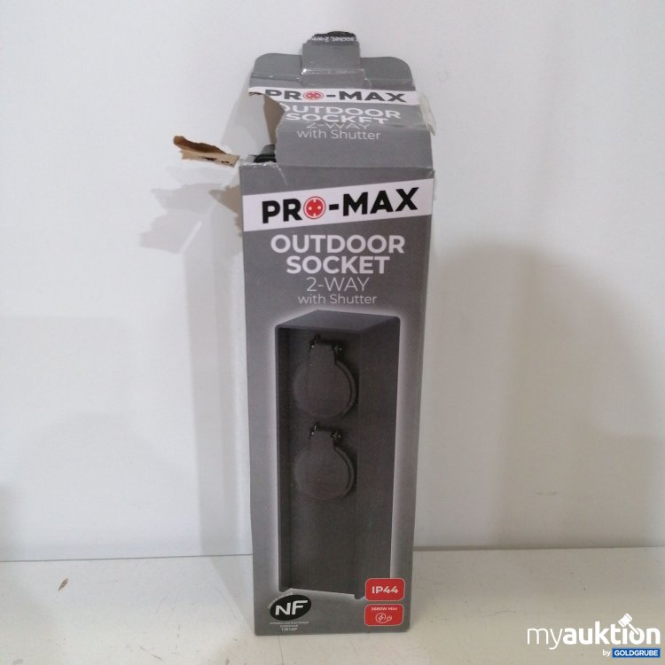 Artikel Nr. 424022: Pro-Max Outdoor Socket 2-Way IP44