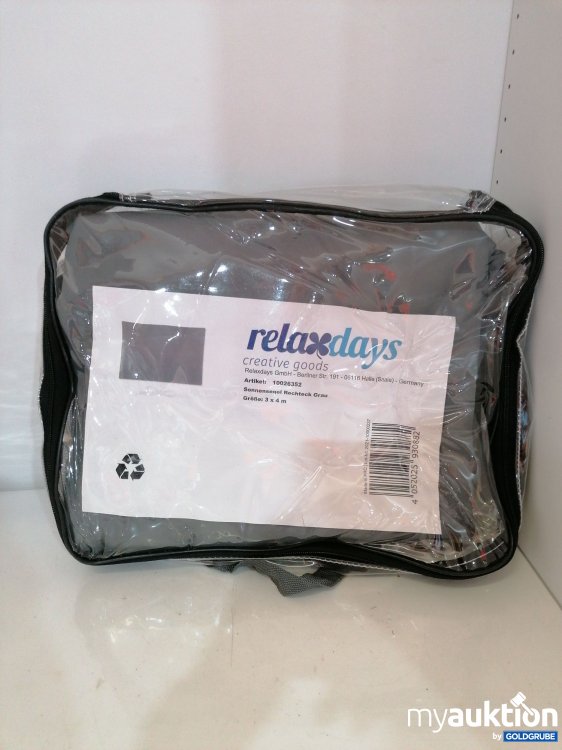 Artikel Nr. 759024: Relaxdays Sonnensegel Rechteck Grau 