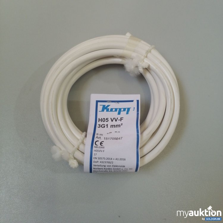 Artikel Nr. 757027: Kopp H05 VV-F Kabel 5m