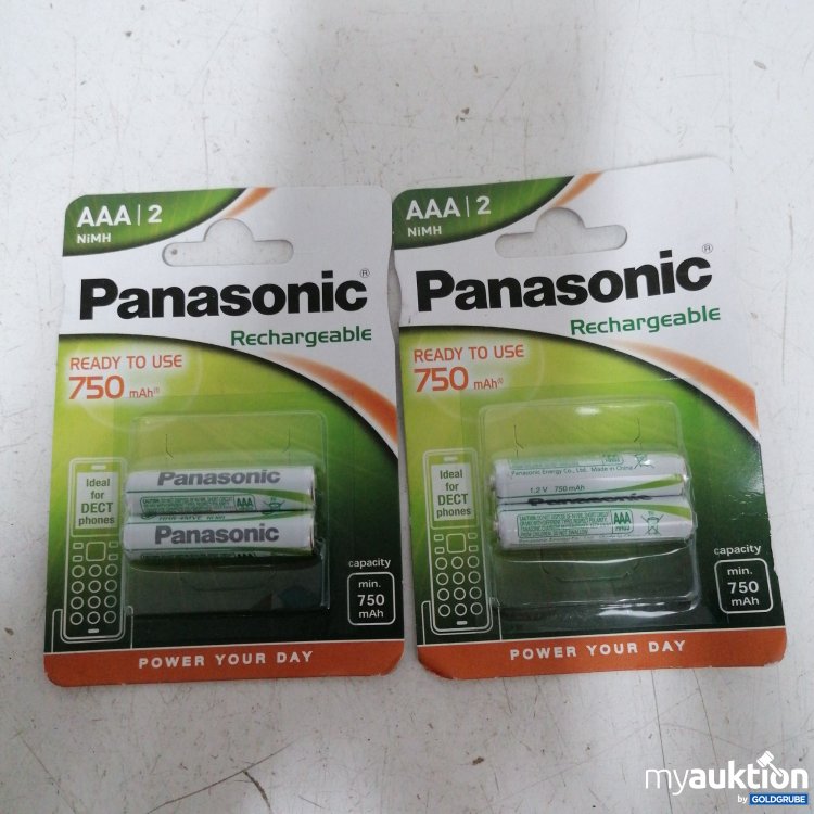 Artikel Nr. 737035: Panasonic Rechargeable Batteries  2stk 750mAh 