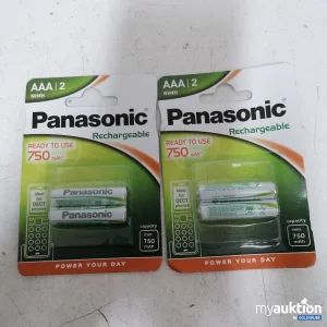 Auktion Panasonic Rechargeable Batteries  2stk 750mAh 