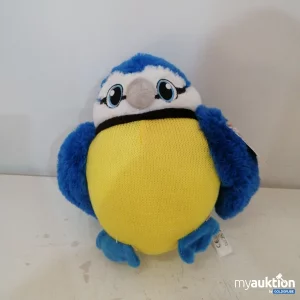 Auktion Knitty Friends Kuscheliger Blau-gelber Vogel Plüschtier