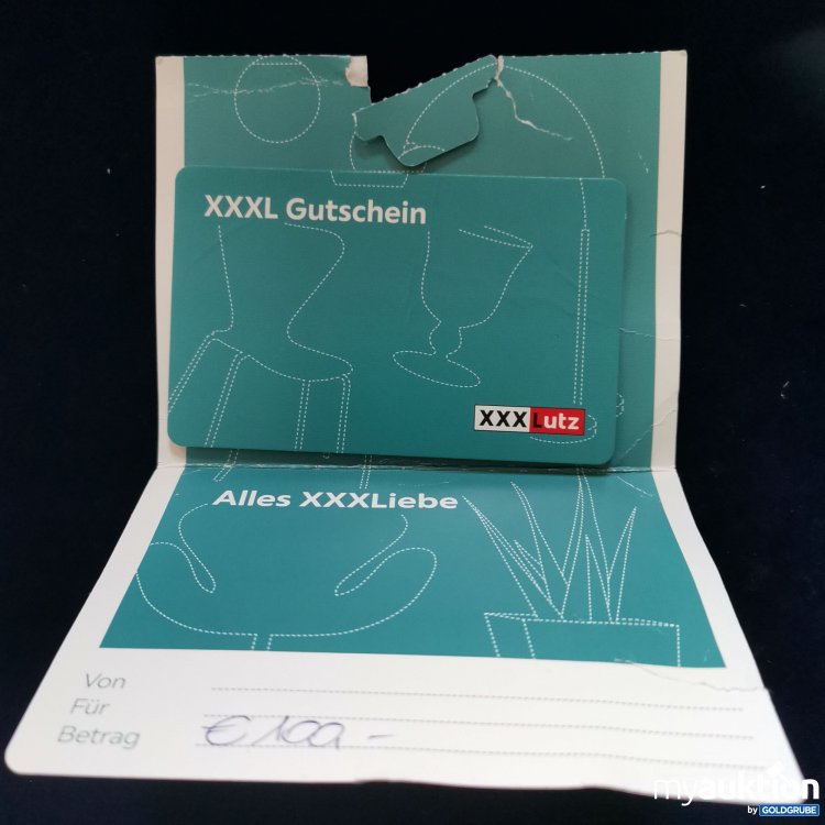 Artikel Nr. 784042: XXXL Lutz Gutschein Wert 100 Euro 