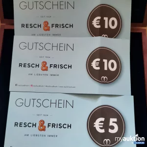 Auktion Resch & Frisch Gutscheine Wert 25 Euro 