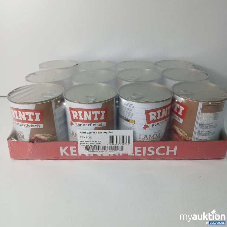 Artikel Nr. 801045: Rinti Lamm Hundefutter 12x800g