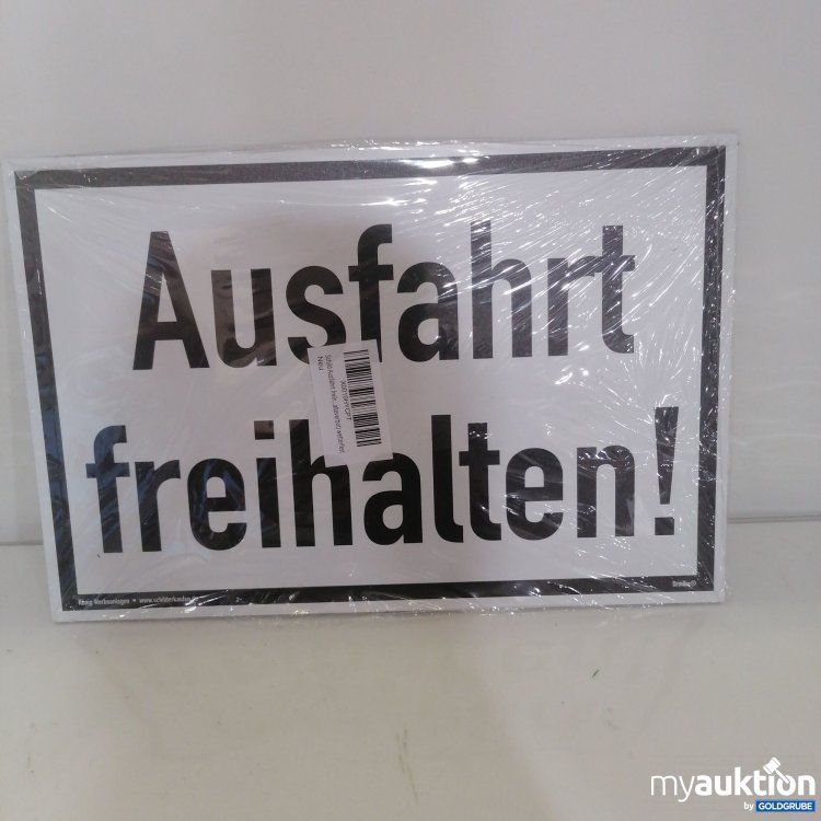 Artikel Nr. 749047: Schild Ausfahrt freihalten Alu 20 x 30 cm