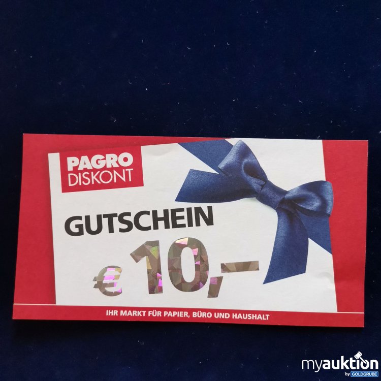 Artikel Nr. 784049: Pagro Gutschein Wert 10 Euro 