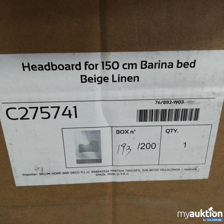 Artikel Nr. 783055: Sklum Headboard for 150cm Barina Bed 