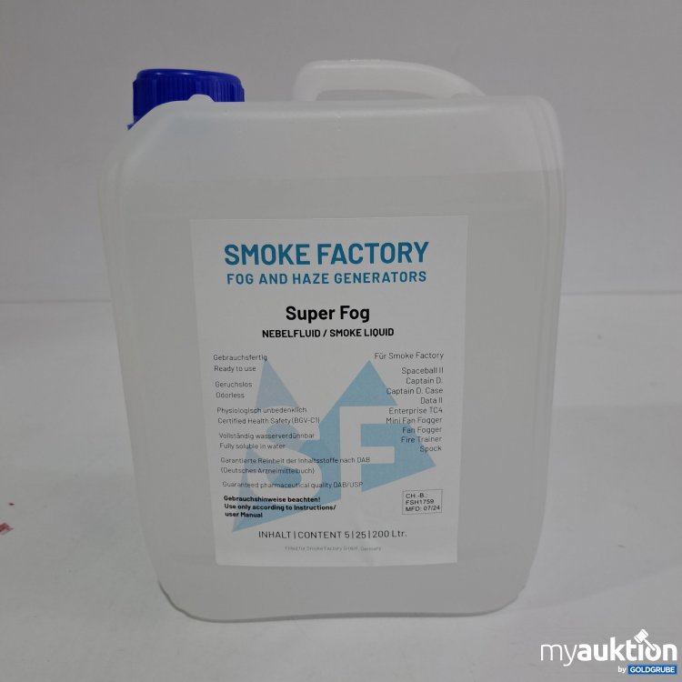 Artikel Nr. 792056: Smoke Factory Super Fog Nebelfluid 5L 