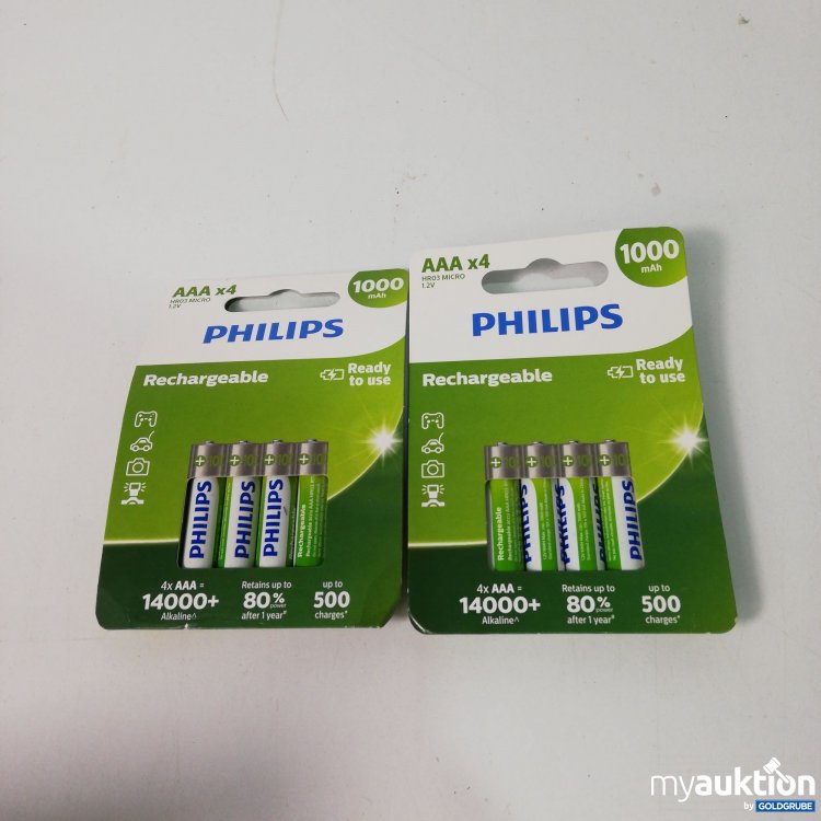 Artikel Nr. 785083: Philips Rechargeable AAA 2er Pack x4 Stück 