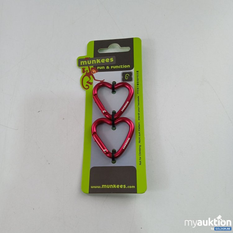 Artikel Nr. 803084: Munkees 3220 Mini Heart Carabiner Red 2 Stück 