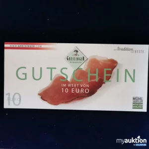 Auktion Greisinger Gutschein Wert 10 Euro 