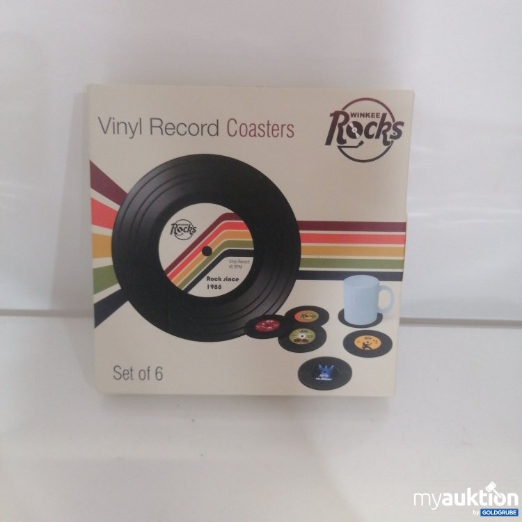 Artikel Nr. 754091: Rocks Vinyl Record Coasters 6 Stück 