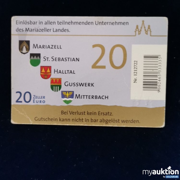 Artikel Nr. 784091: Mariazeller Land Gutschein Wert 20 Euro 