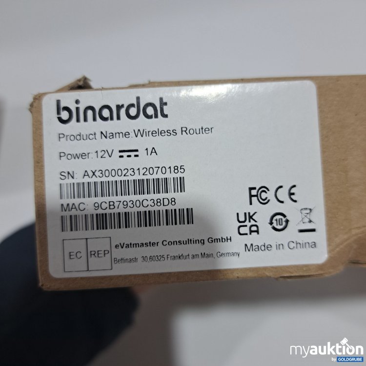 Artikel Nr. 792100: Binardat Wireless Router 12V 1A