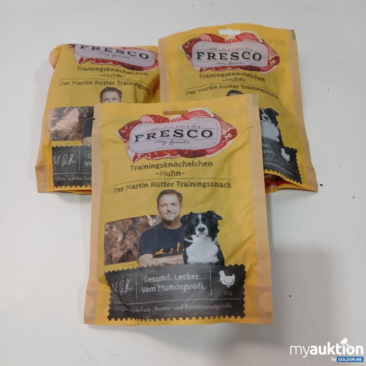 Artikel Nr. 794104: Fresco Trainingsknöchelchen Huhn Hundefutter 3er Pack x150g