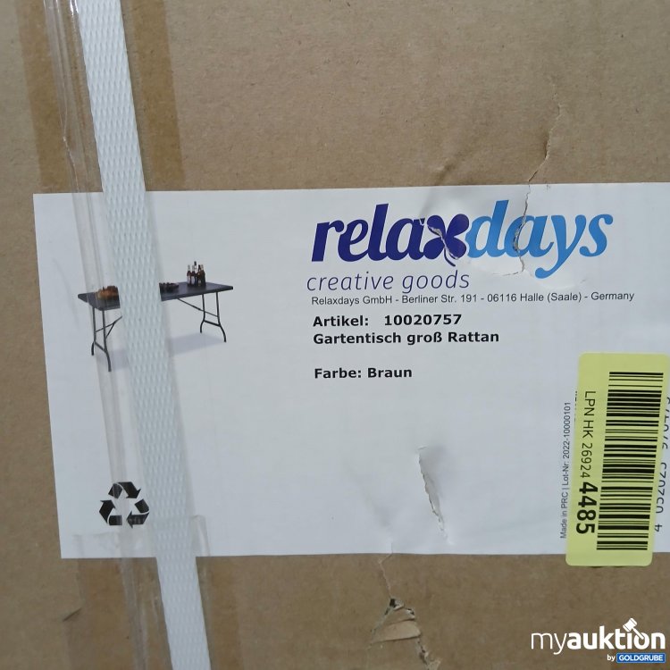 Artikel Nr. 813105 Artikel Nr. 813105: Relaxdays Gartentisch groß Rattan braun 10020757
