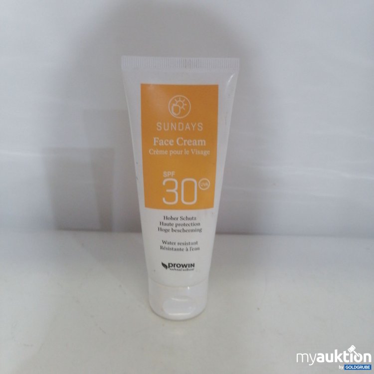 Artikel Nr. 762107: Prowin Sundays Face Cream SPF30 75ml 