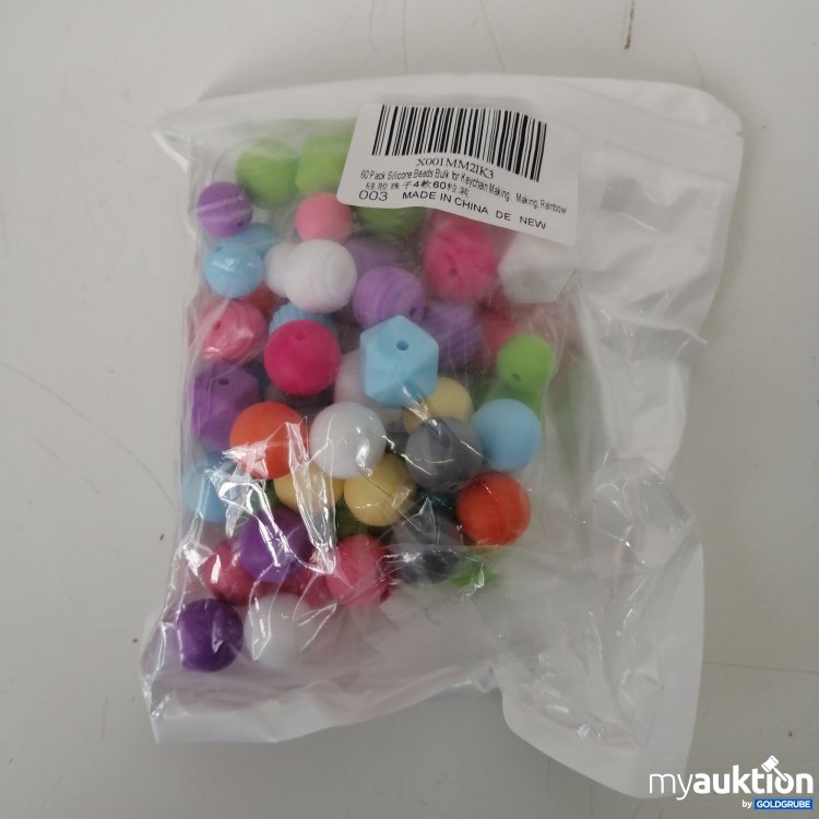 Artikel Nr. 698108: Silicone Beads, 60 Stück 