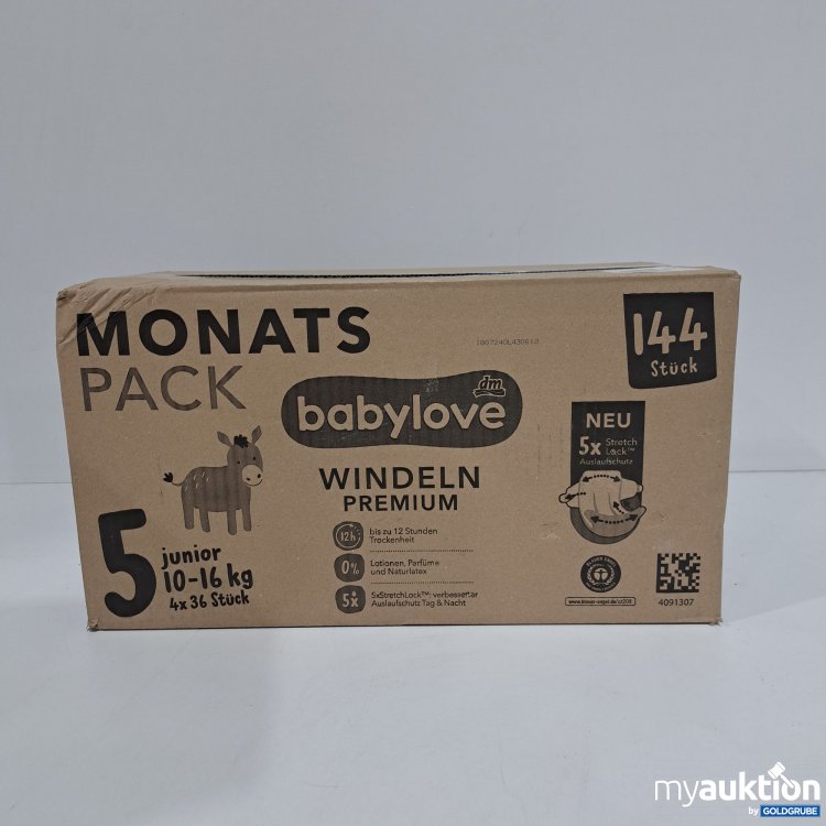 Artikel Nr. 792108: DM Babylove Windeln Premium Junior5 10-16kg 4x36Stk