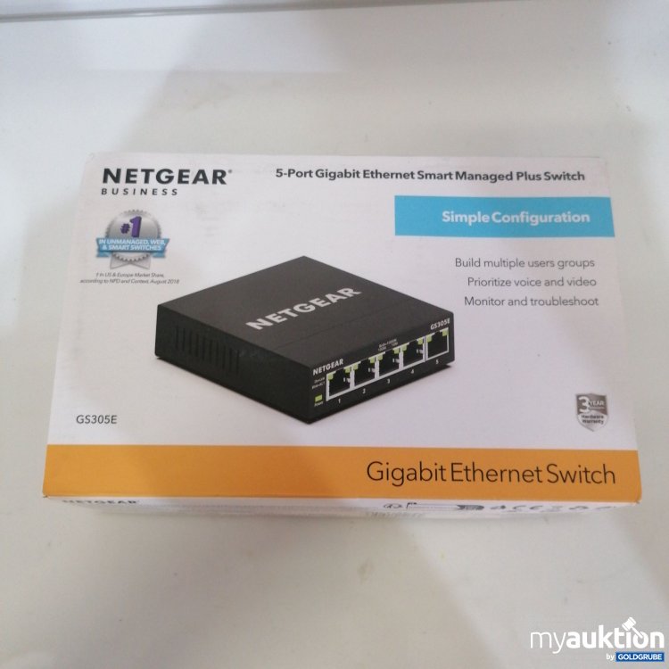 Artikel Nr. 759113: Netgear 5-Port Gigabit Ethernet Smart Managed Plus Switch