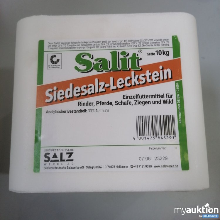 Artikel Nr. 761120: Salit Siedesalz-Leckstein 10kg