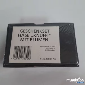 Auktion Weltbild Geschenkset Hase Knuffi mit Blumen 