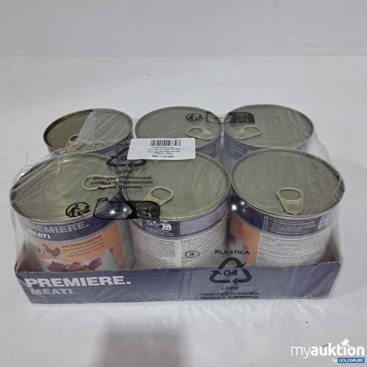 Artikel Nr. 792133: Premium Meati Hundefutter mit Hühnerherzen 6x800g