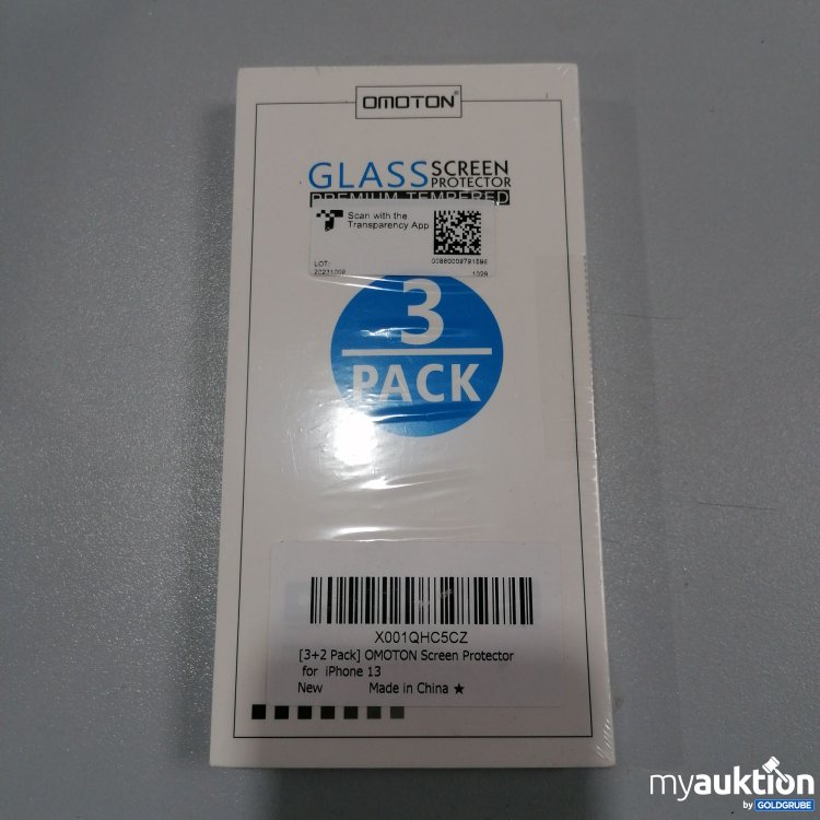 Artikel Nr. 384134: Omoton Glass Screen Protector geeignet für IPhone 13 3+2 Pack