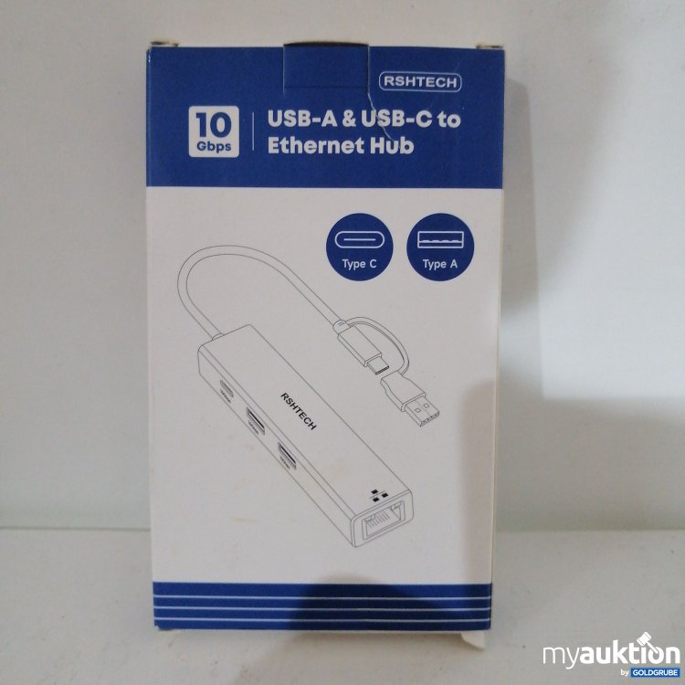 Artikel Nr. 758142: USB A & USB C zu Ethernet Hub Adapter