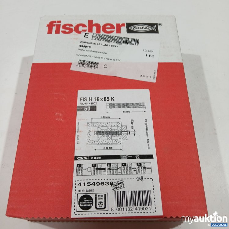 Artikel Nr. 395143: Fischer Injektions-Ankerhülse Kunststoff 16x85 50er Pack