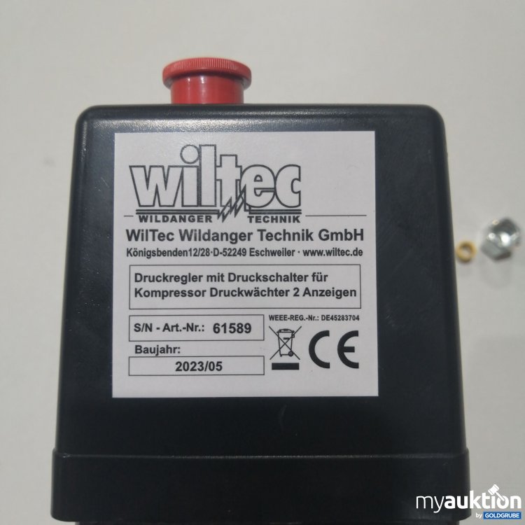 Artikel Nr. 758145: WilTec Druckregler mit Druckschalter für Kompressor