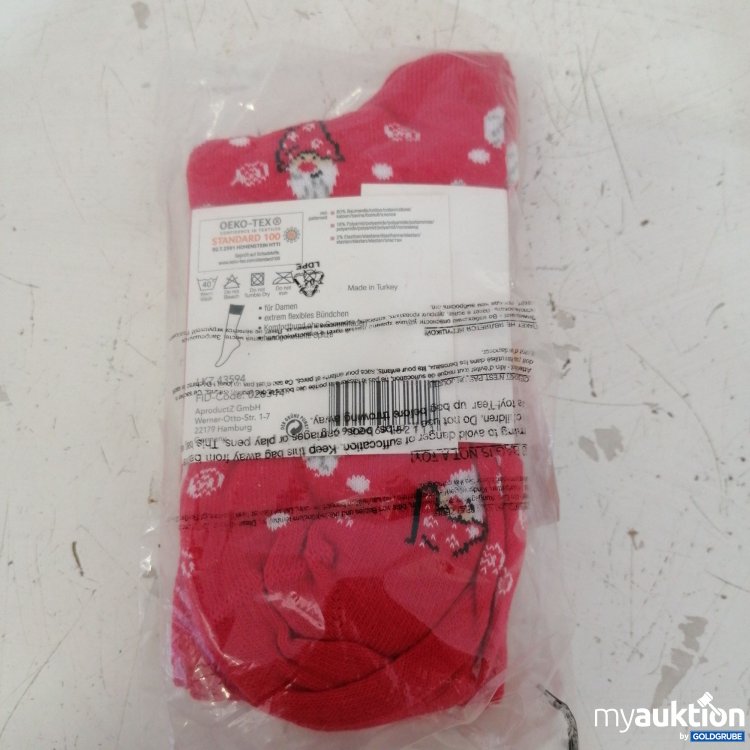 Artikel Nr. 730168: Wäschepur Rote Socken mit Muster