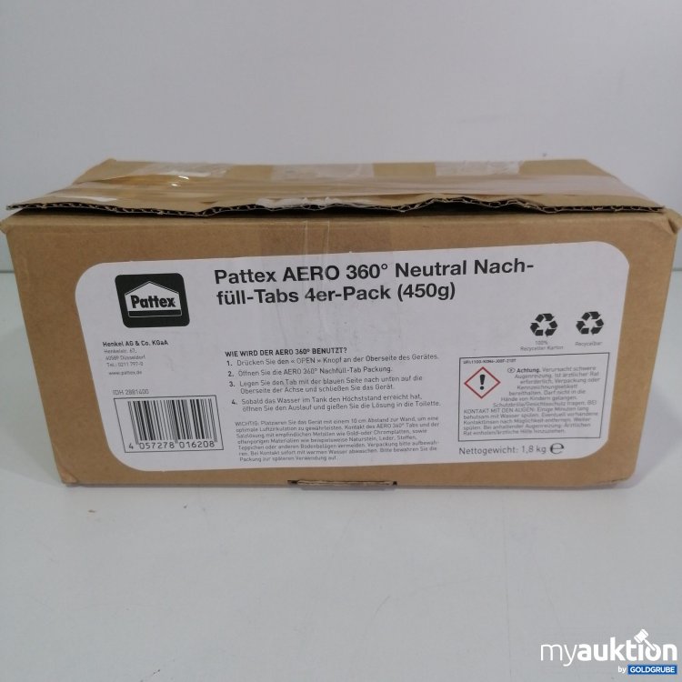 Artikel Nr. 784184: Pattex Aero 360° Neutral Nachfüll Tabs 4er Pack  450g 