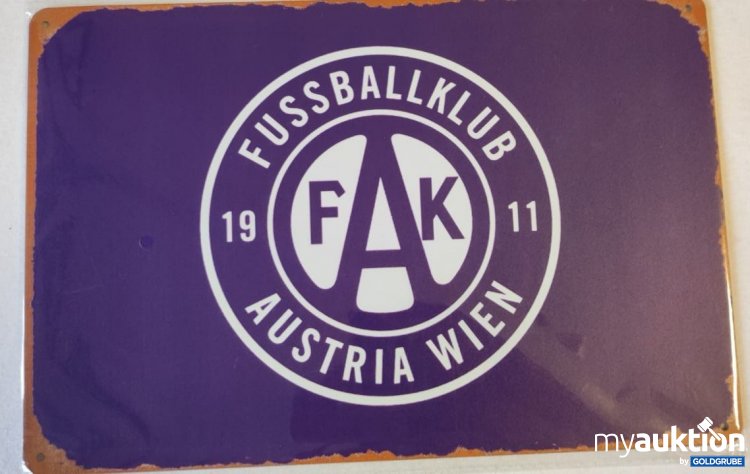 Artikel Nr. 398186: FAK Austria Wien Fußball Blechschild 