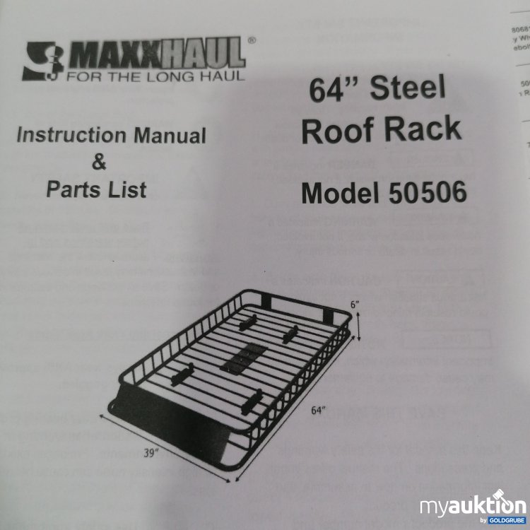 Artikel Nr. 784188: Maxchaul 64"Steel Roof Rack 50506