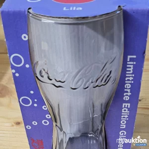 Auktion Coca Cola Glas lila