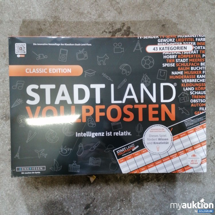 Artikel Nr. 723189: **Stadt Land Vollpfosten Spiel** Classic Edition 