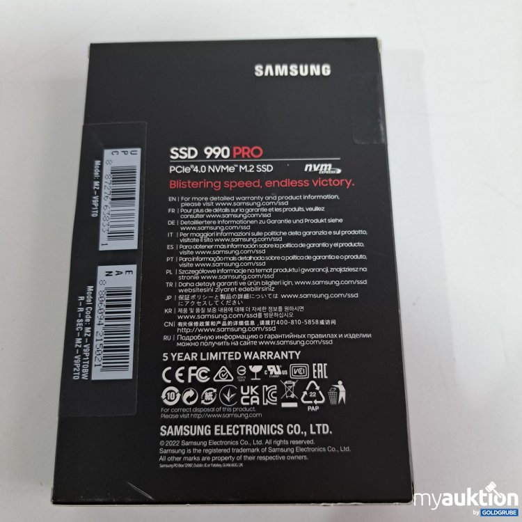 Artikel Nr. 798190: Samsung SSD 990Pro 1TB