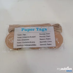 Auktion Paper Tags 