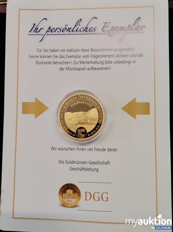 Artikel Nr. 779204: DGG  Gedenkmünze Wolfgangsee