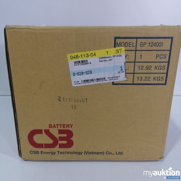 Artikel Nr. 796209: CSB Battery GP12400 