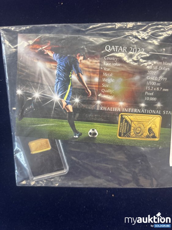 Artikel Nr. 779218: Goldplatte Qatar 2022. 9999 Gold