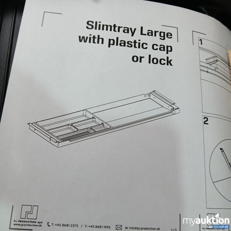 Artikel Nr. 520219: Slimtray Large w/Plastic Cap 4048-9005-P Black RAL9005