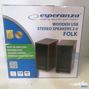 Artikel Nr. 419220: Esperanza Wooden USB Stereo Speakers 2.0 FOLK