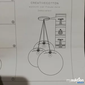 Auktion Creative Cotton Lampe Weiß/Grau