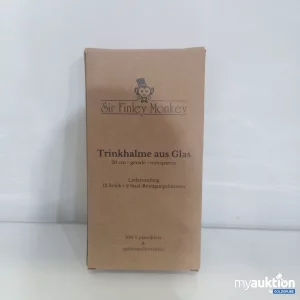 Auktion Sir Finley Monkey Trinkhalme aus Glas 