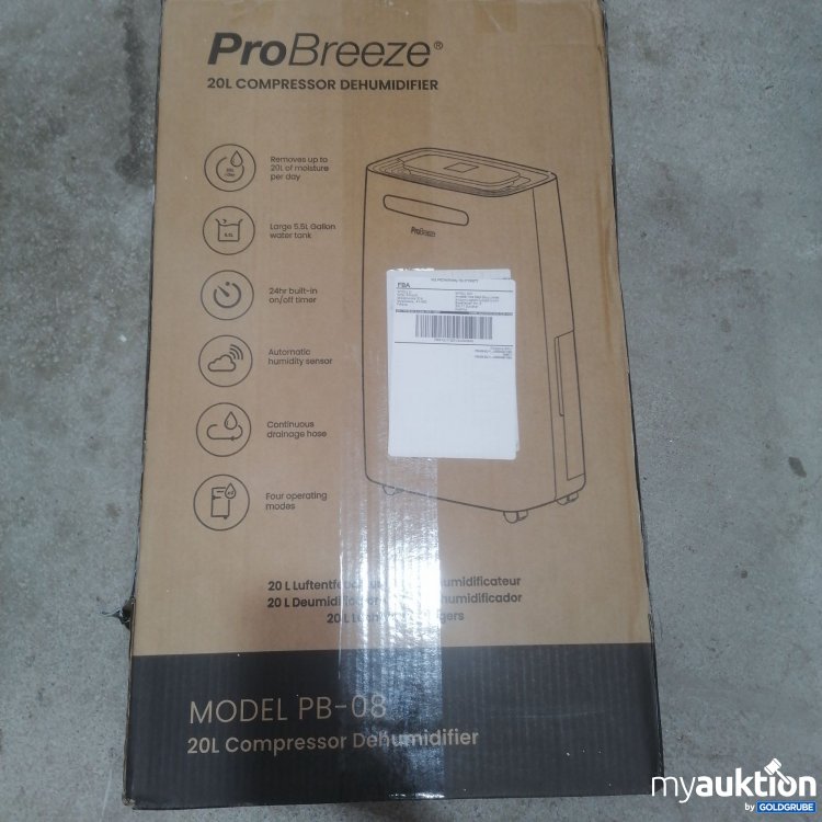 Artikel Nr. 778252: Pro Breeze 20l Compressor Dehumidifier 